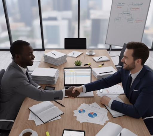 Moracle team and partners working together